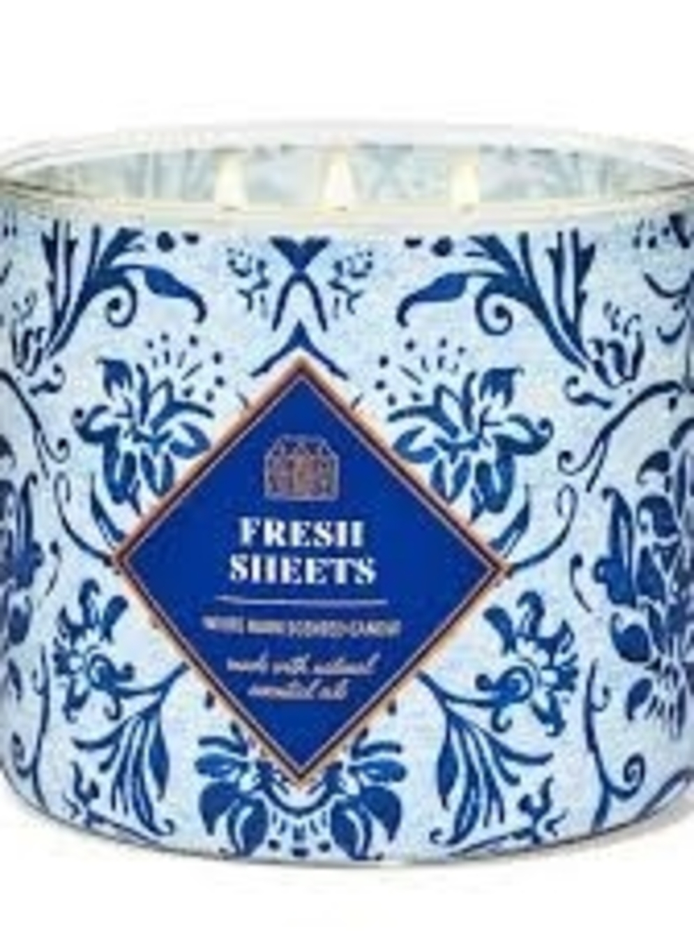 White Barn Fresh Sheets Scented Candle - Blue Floral